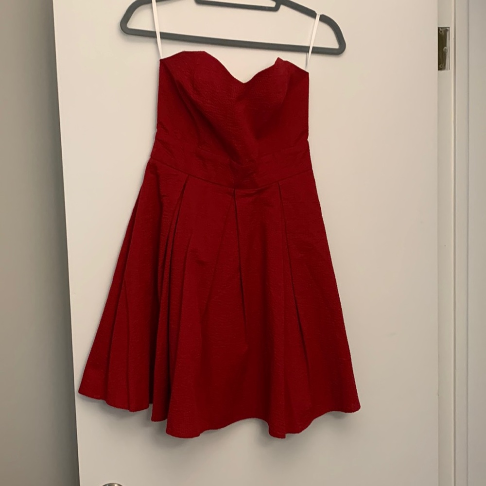 Lauren James Strapless Red Dress